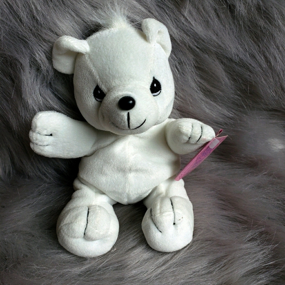 Vintage‎ Precious Moments tender tails 1998 White Teddy bear plush